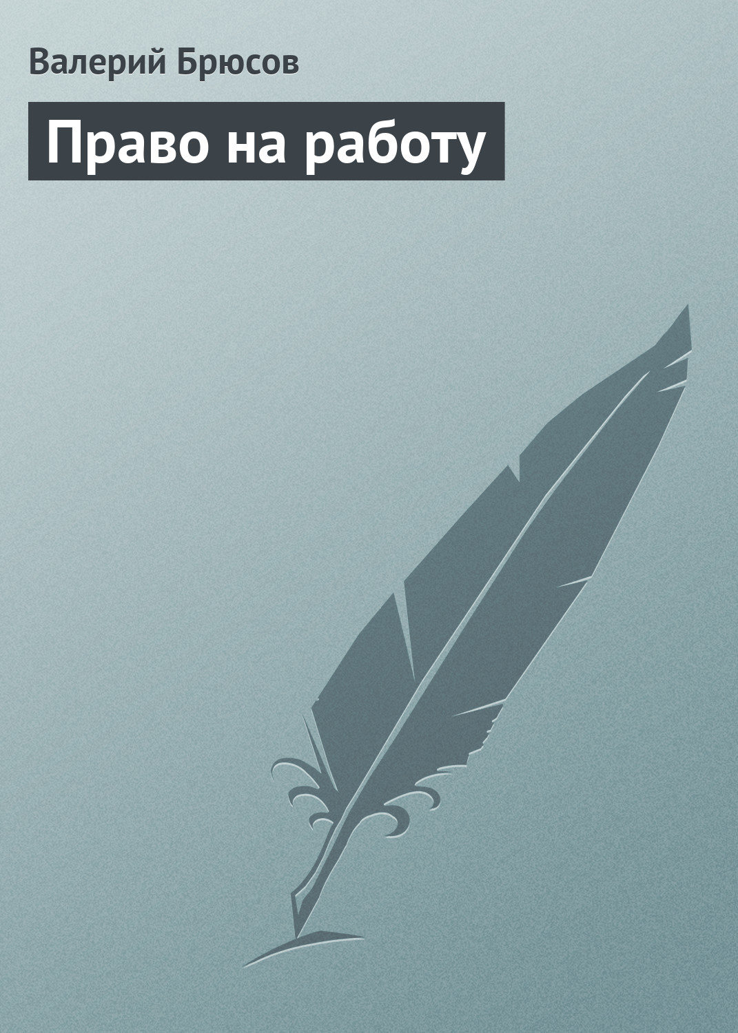 Обложка книги «Право на работу»