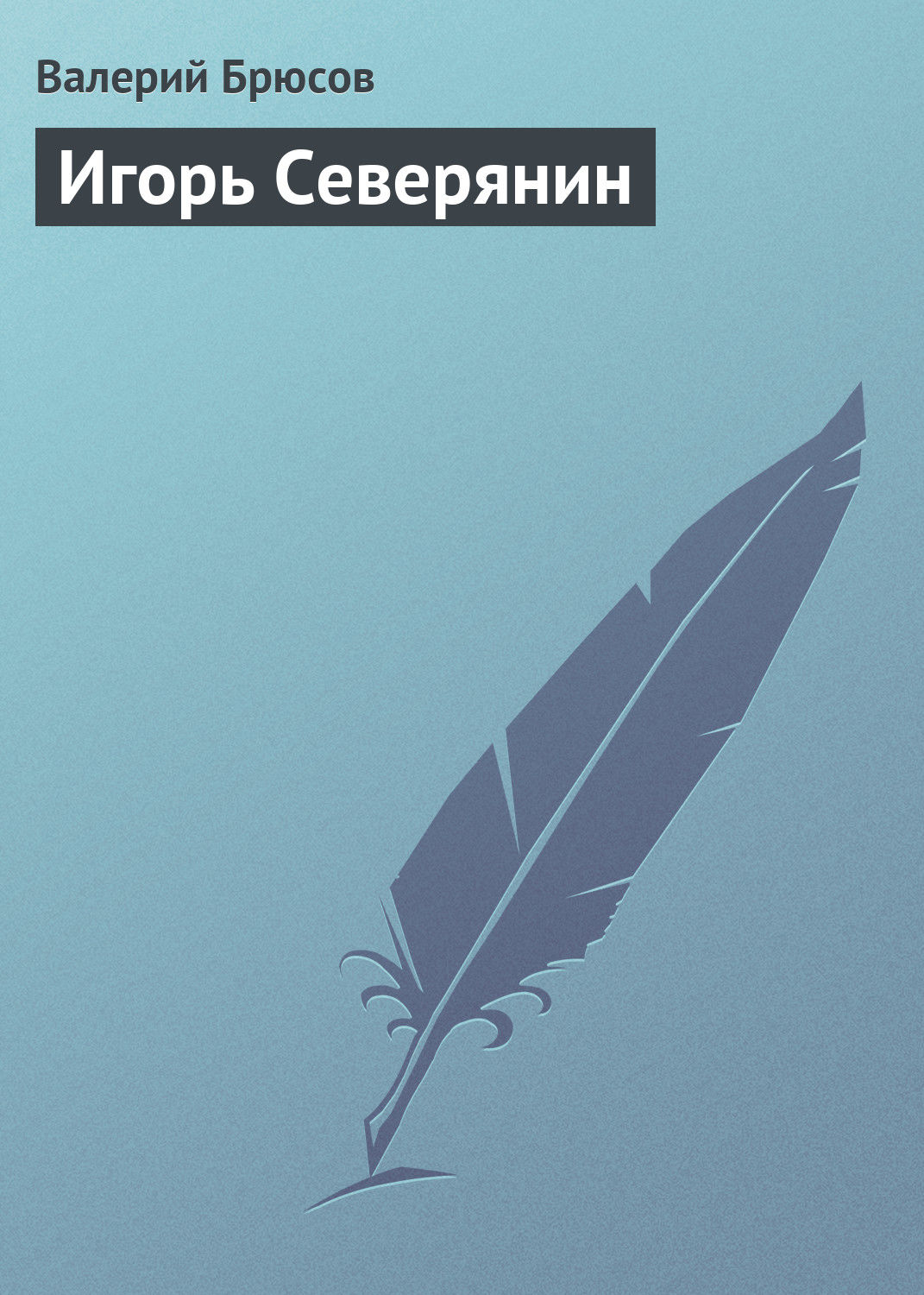 Обложка книги «Игорь Северянин»