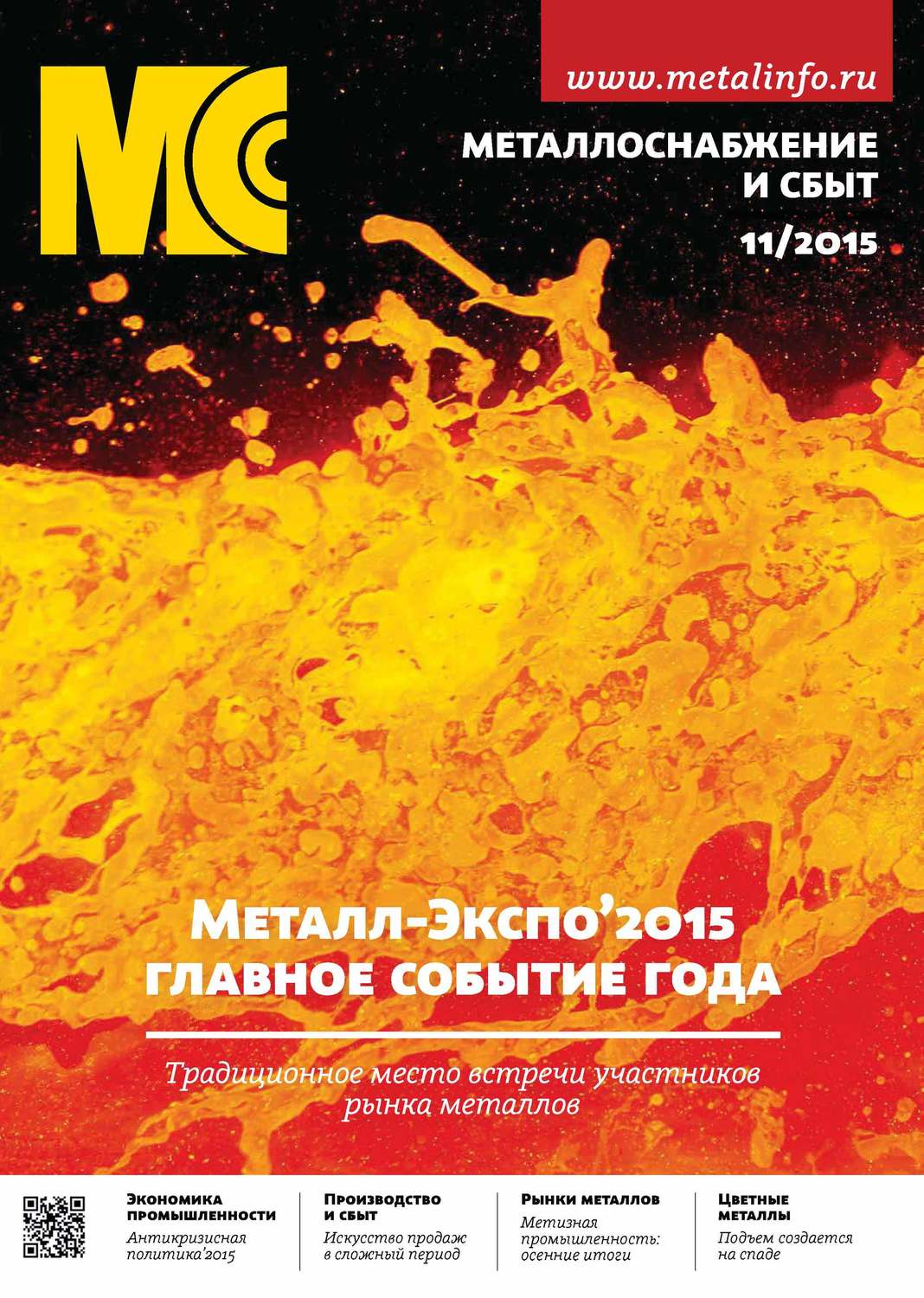 Обложка книги «Металлоснабжение и сбыт №11/2015»