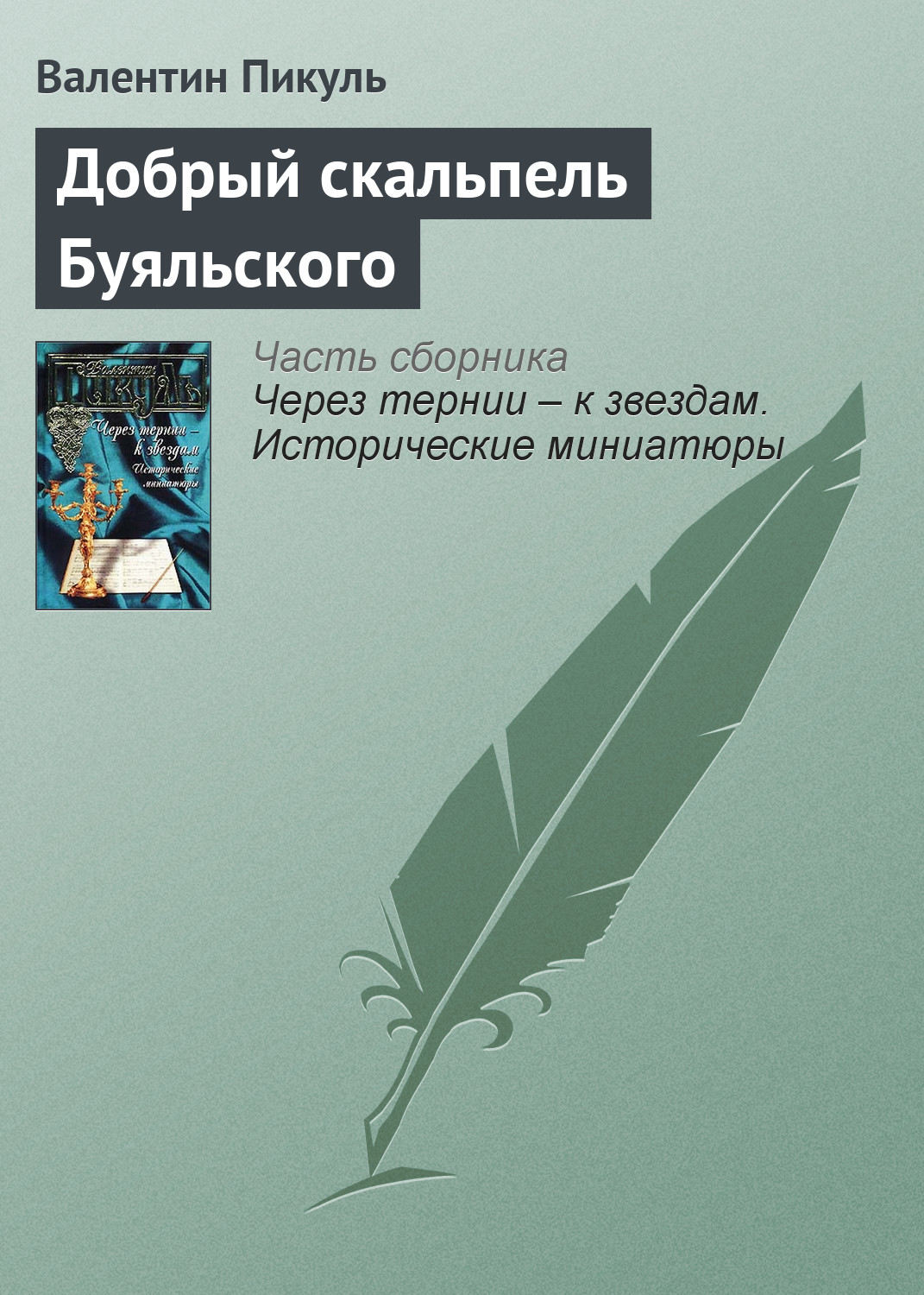 Обложка книги «Добрый скальпель Буяльского»