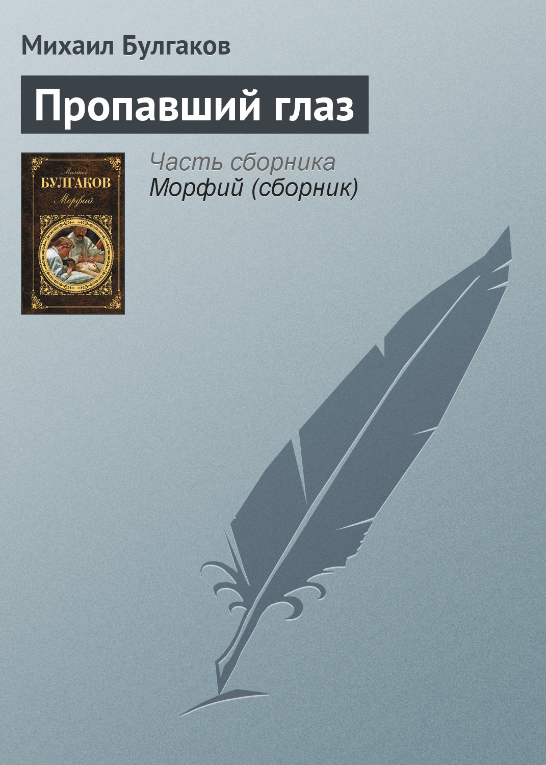 Обложка книги «Пропавший глаз»