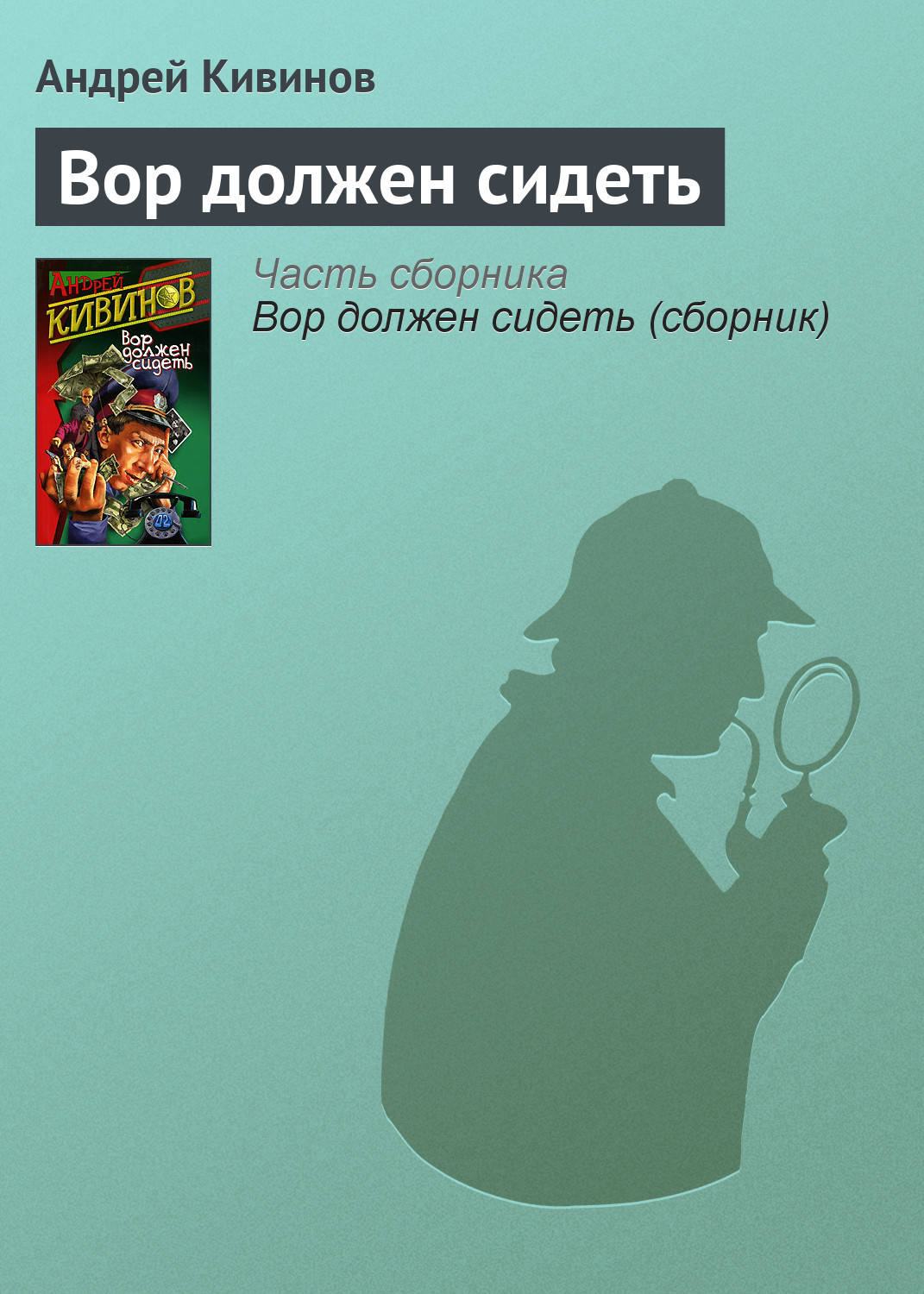 Обложка книги «Вор должен сидеть»