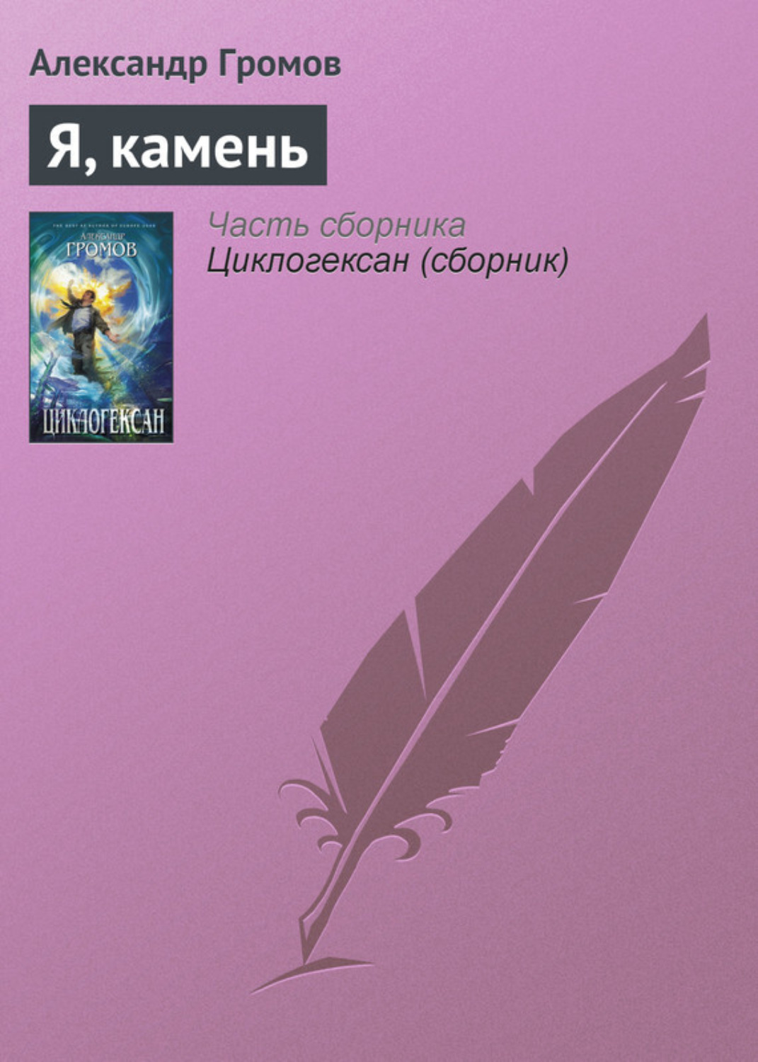 Обложка книги «Я, камень»