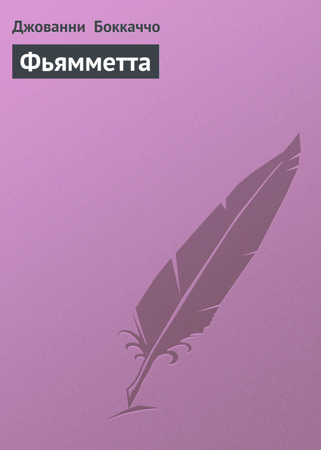Обложка книги «Фьямметта»
