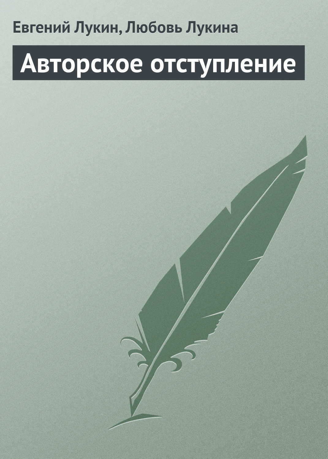 Обложка книги «Авторское отступление»