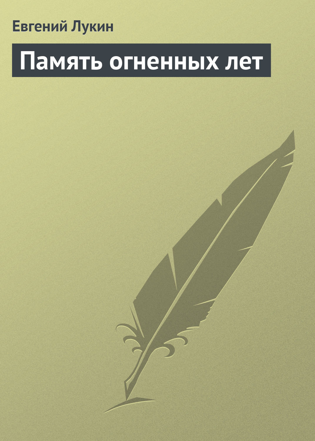 Обложка книги «Память огненных лет»