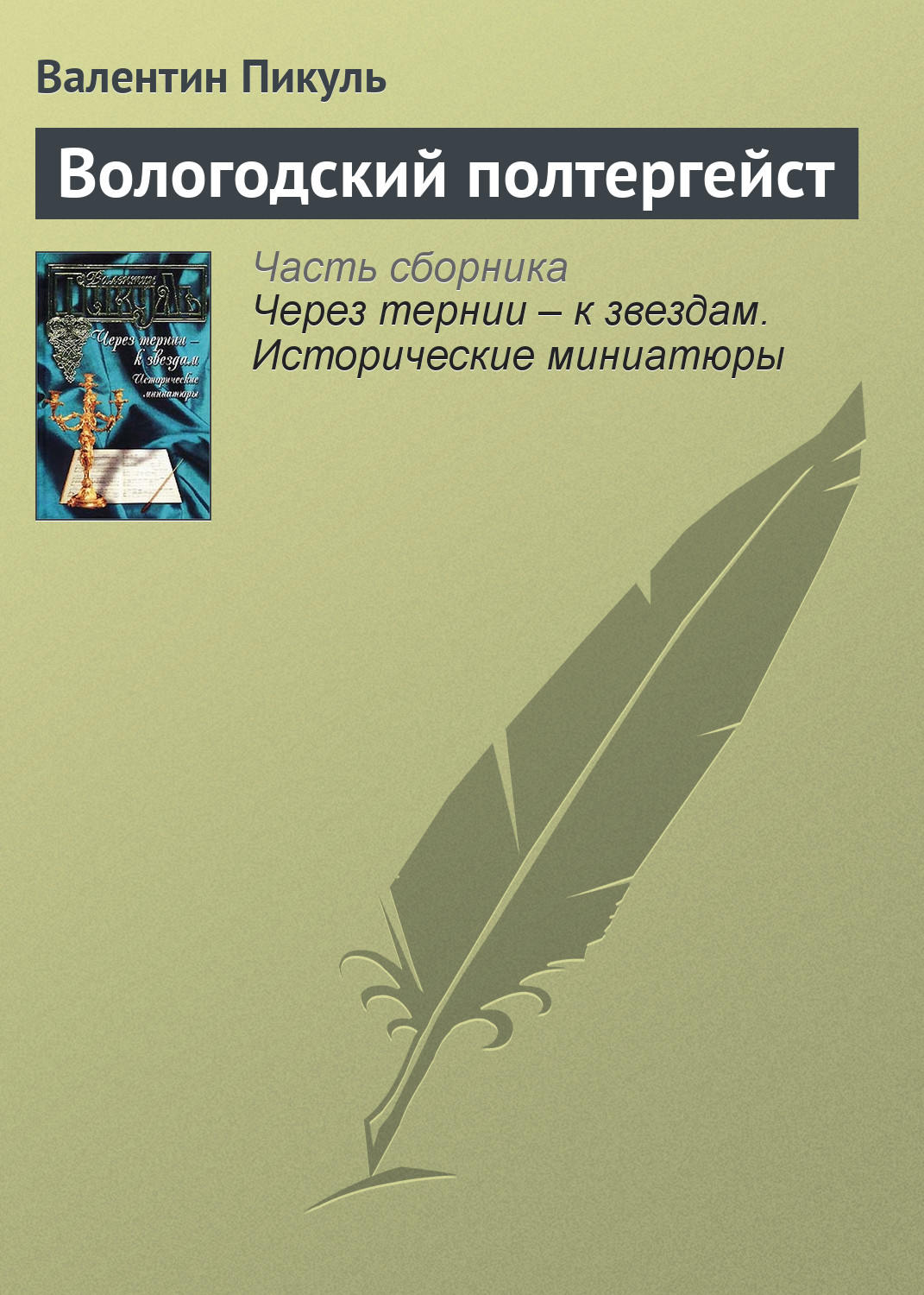 Обложка книги «Вологодский полтергейст»