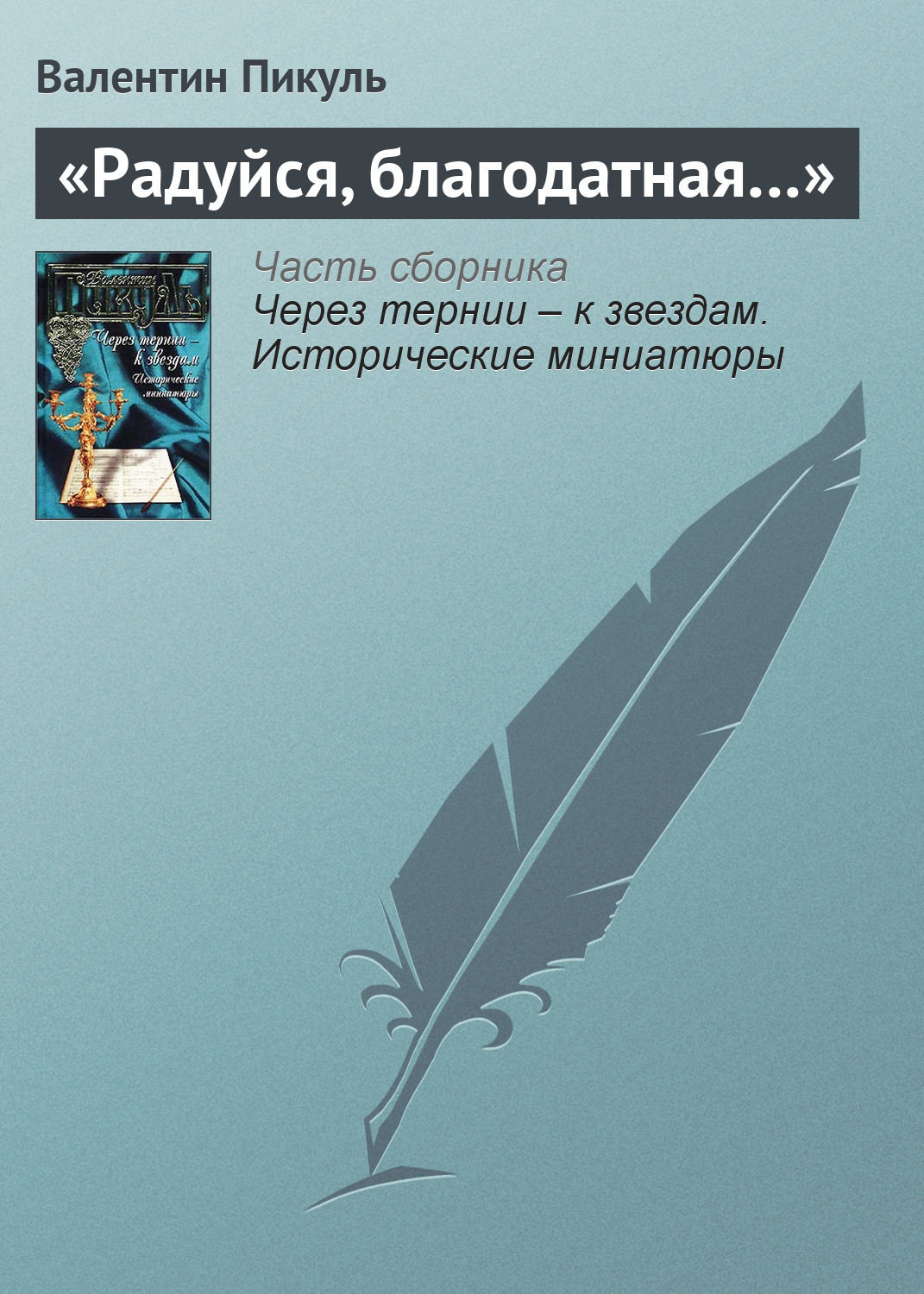 Обложка книги ««Радуйся, благодатная…»»