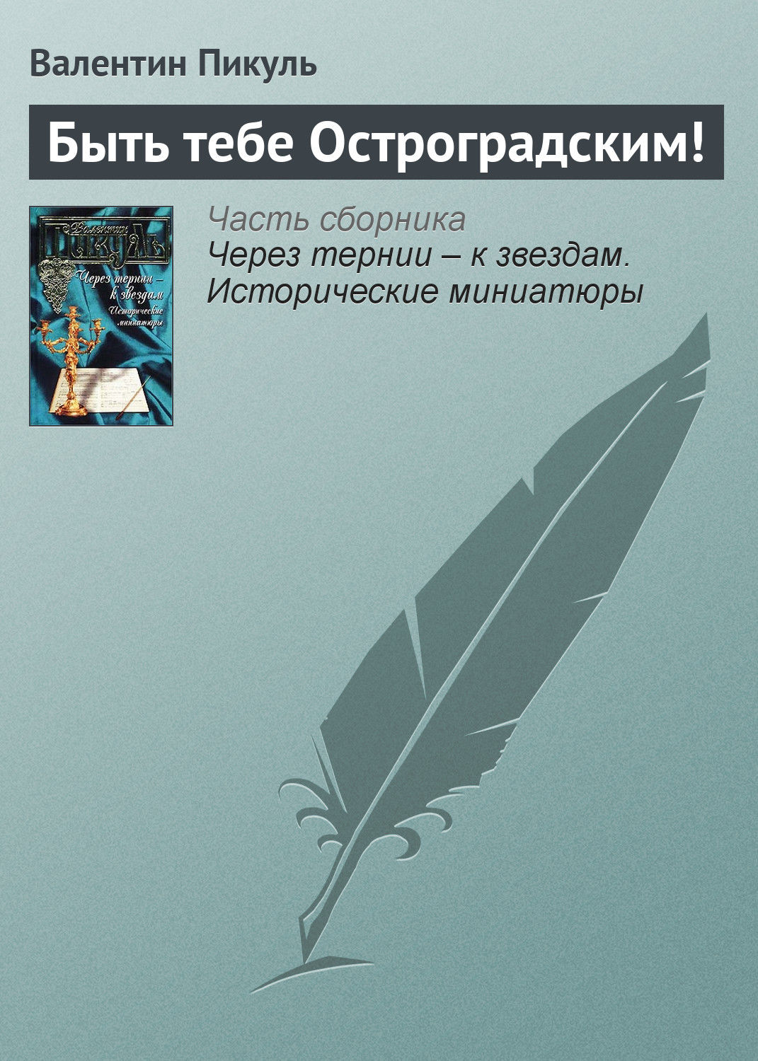 Обложка книги «Быть тебе Остроградским!»