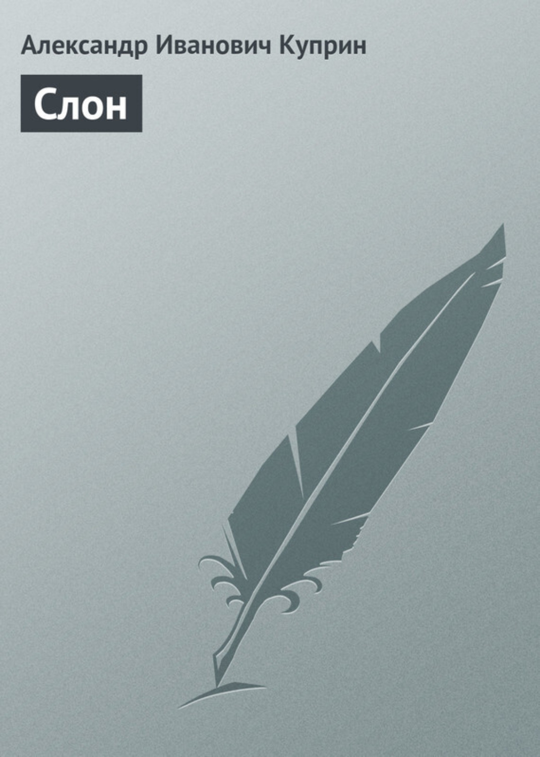 Обложка книги «Слон»