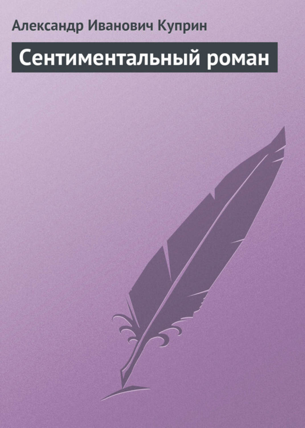 Обложка книги «Сентиментальный роман»