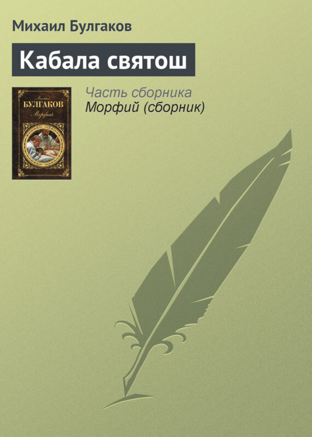 Обложка книги «Кабала святош»