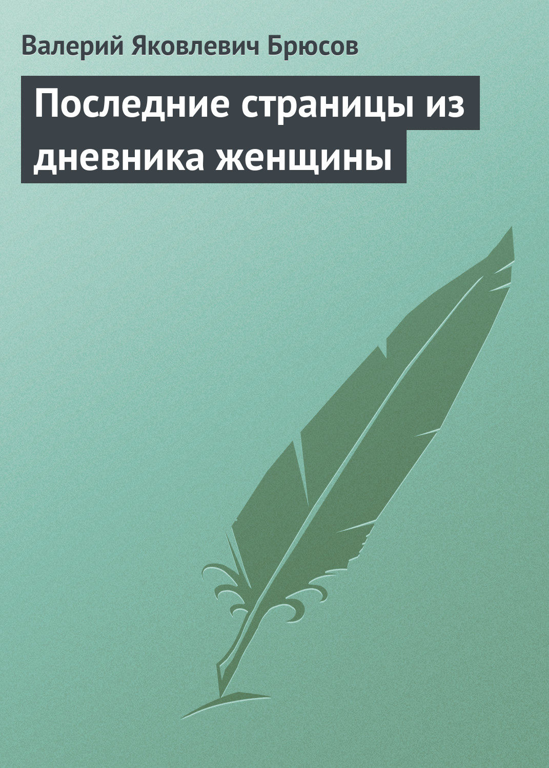 Обложка книги «Последние страницы из дневника женщины»
