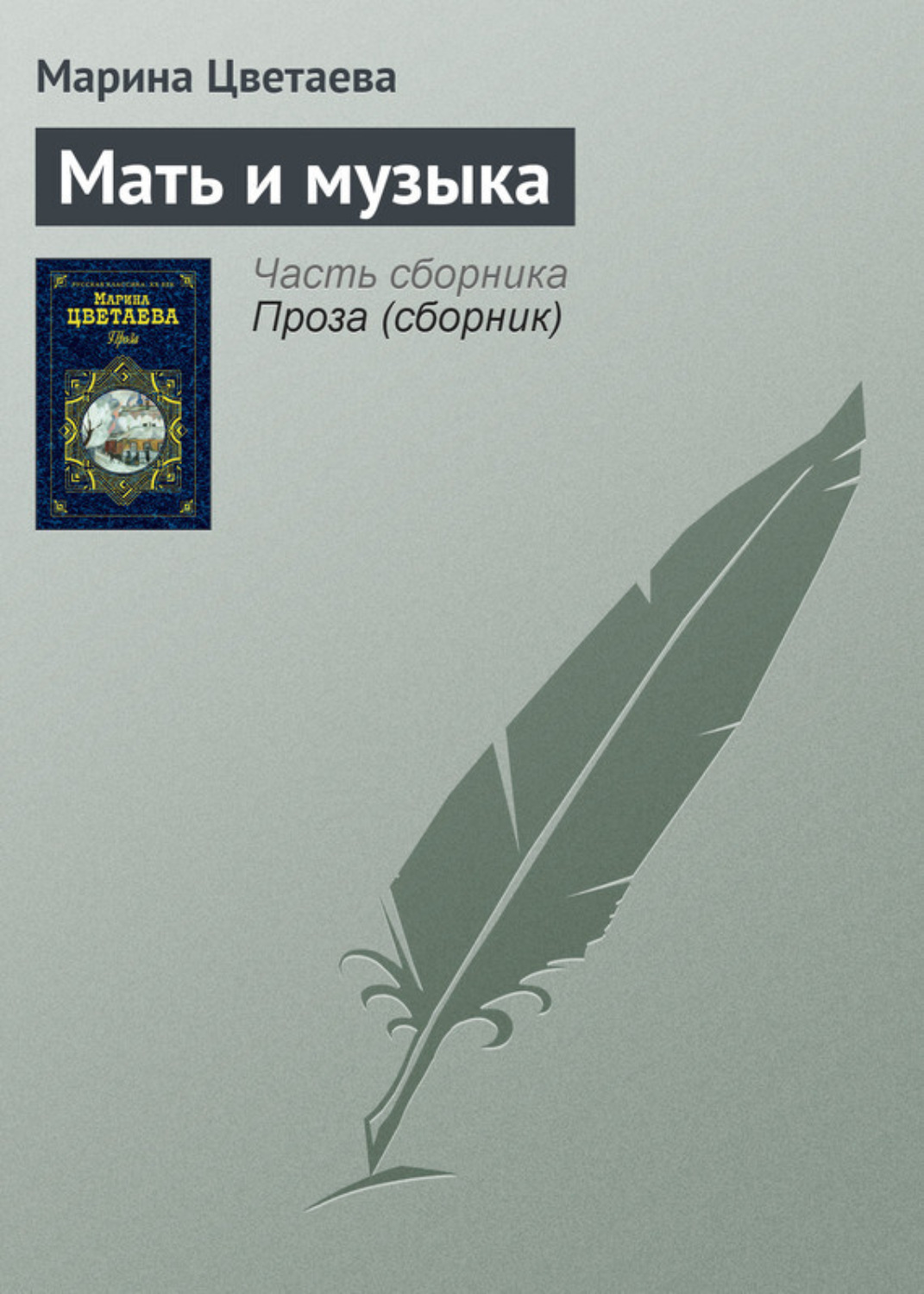 Обложка книги «Мать и музыка»