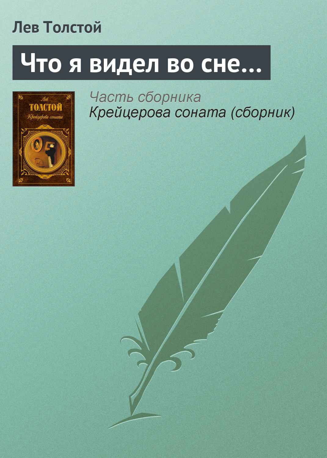 Обложка книги «Что я видел во сне…»