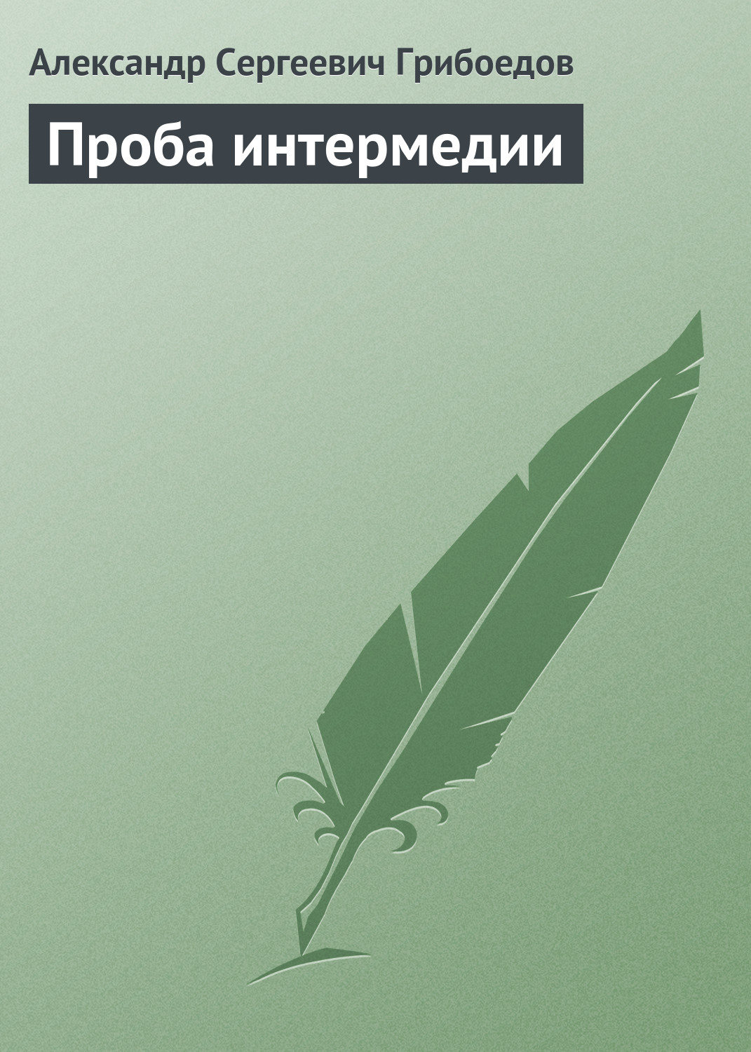 Обложка книги «Проба интермедии»