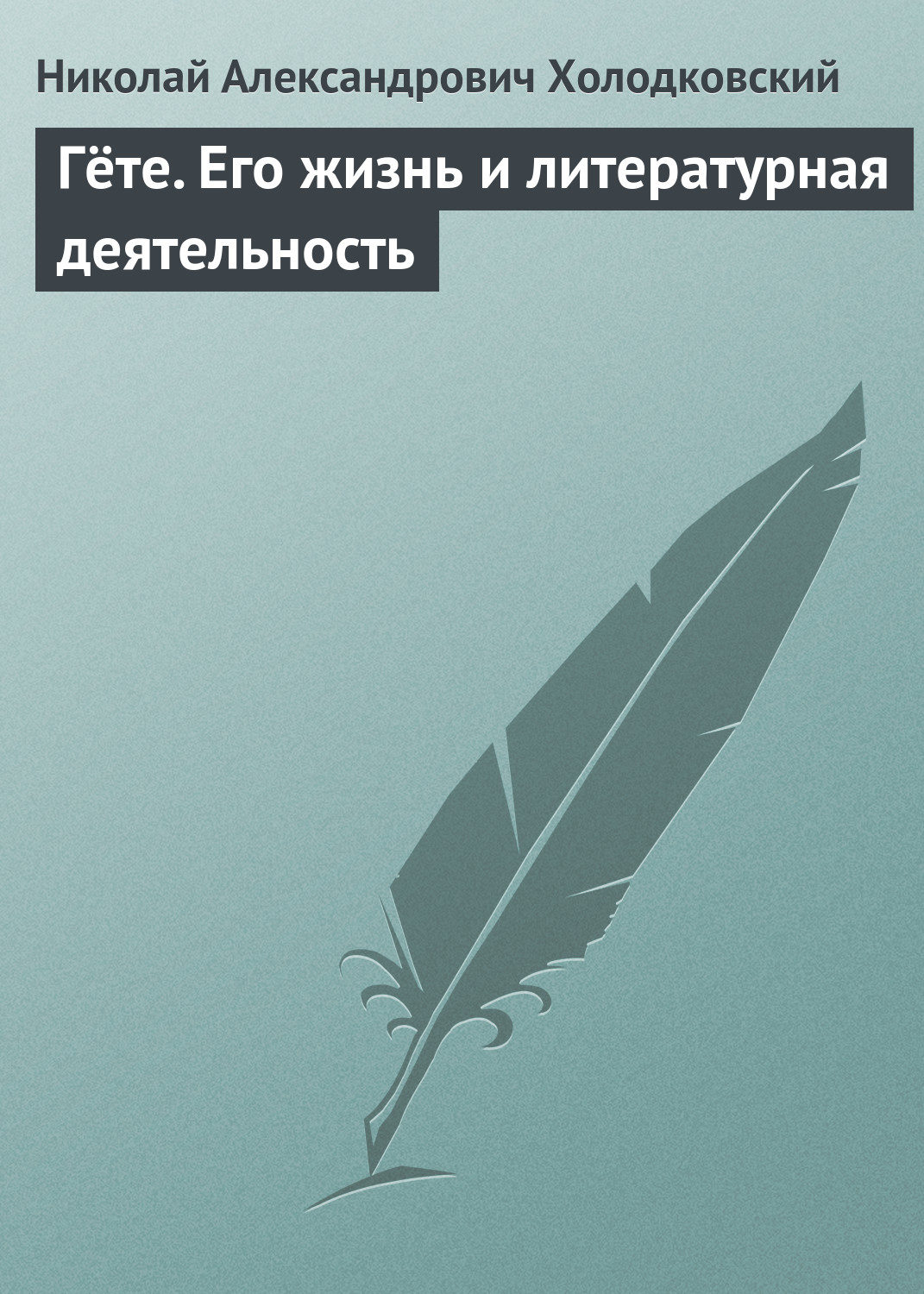 Обложка книги «Гёте. Его жизнь и литературная деятельность»