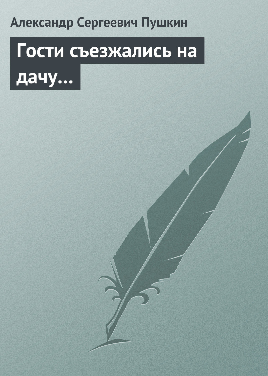 Обложка книги «Гости съезжались на дачу…»