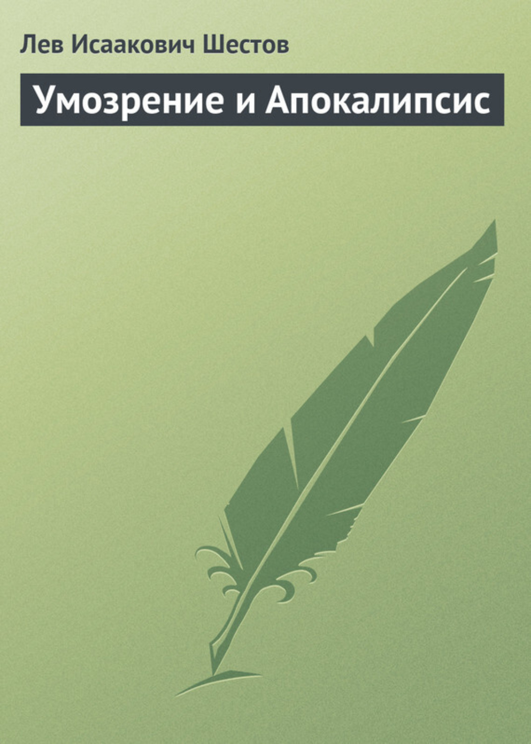 Обложка книги «Умозрение и Апокалипсис»
