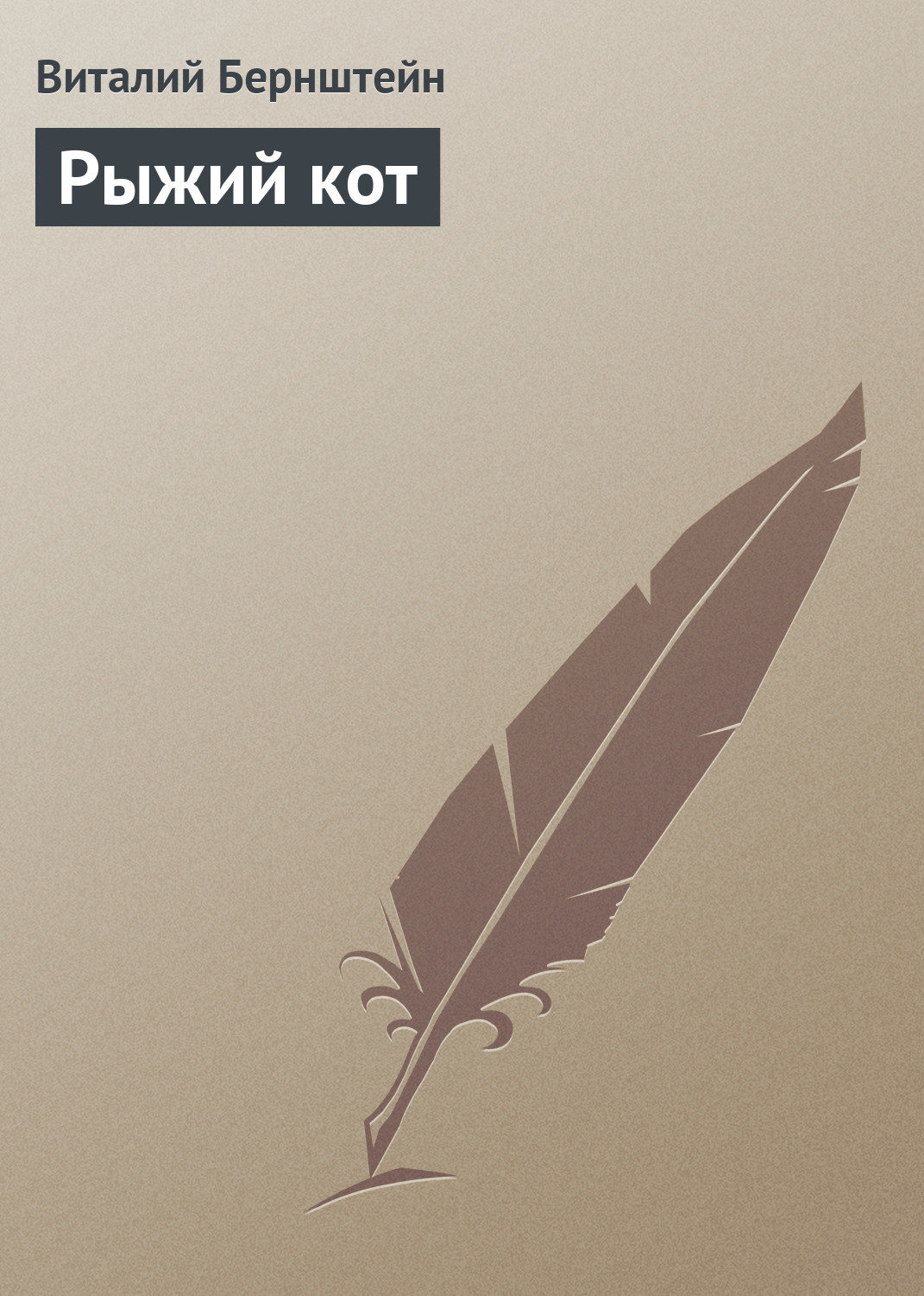 Обложка книги «Рыжий кот»