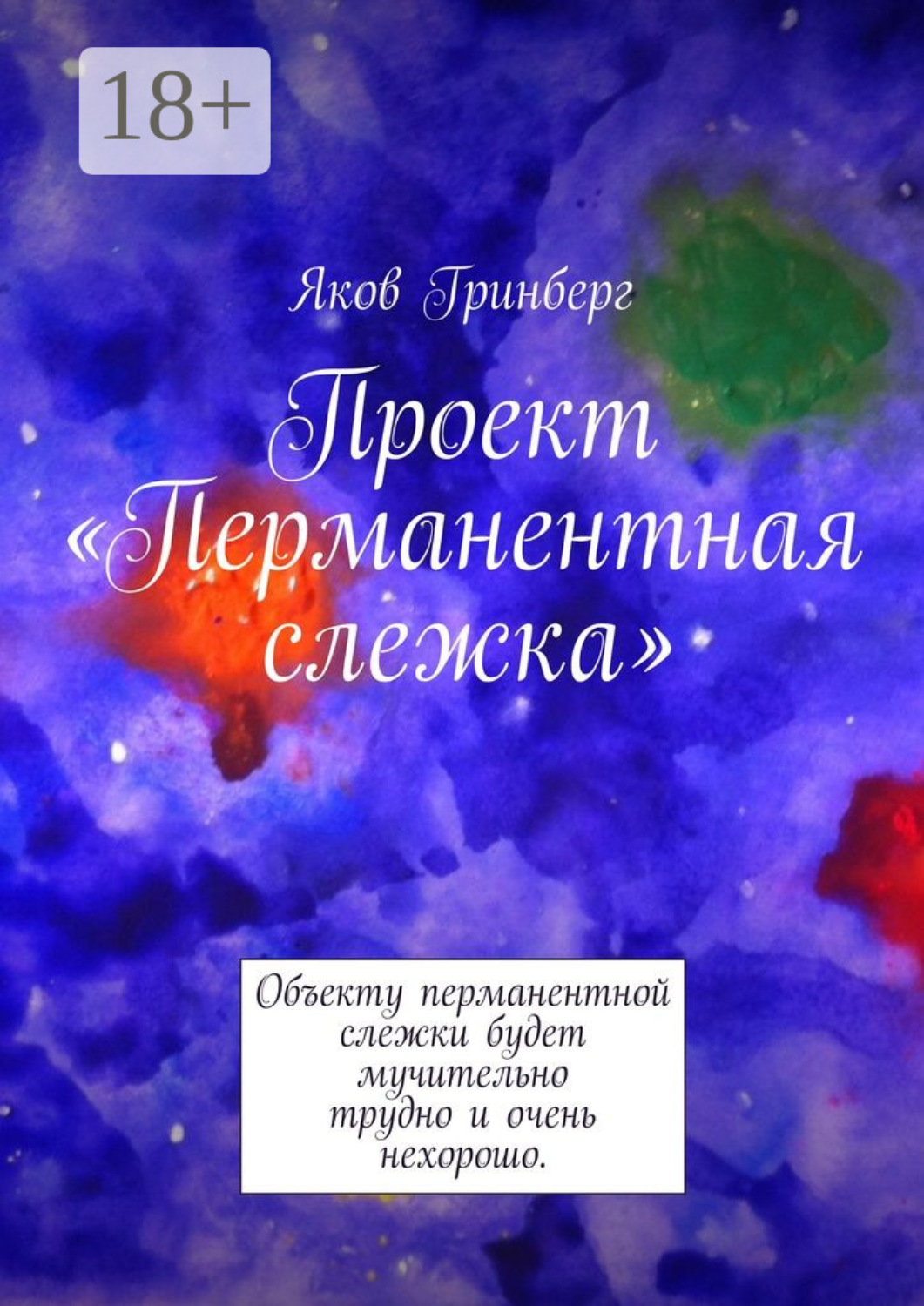 Обложка книги «Проект «Перманентная слежка». Объекту перманентной слежки будет мучительно трудно и очень нехорошо.»