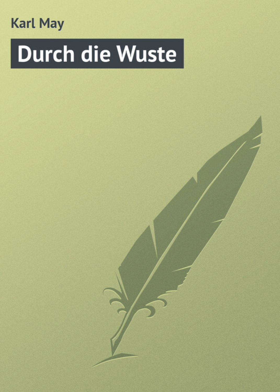 Обложка книги «Durch die Wuste»