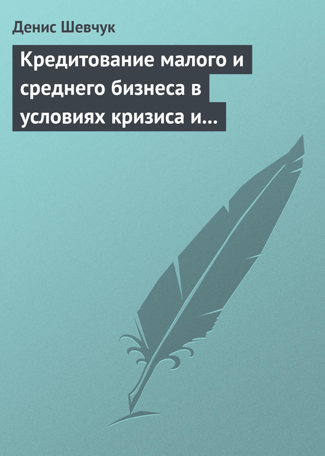 Обложка книги «Кредитование малого и среднего бизнеса в условиях кризиса и финансовой нестабильности»