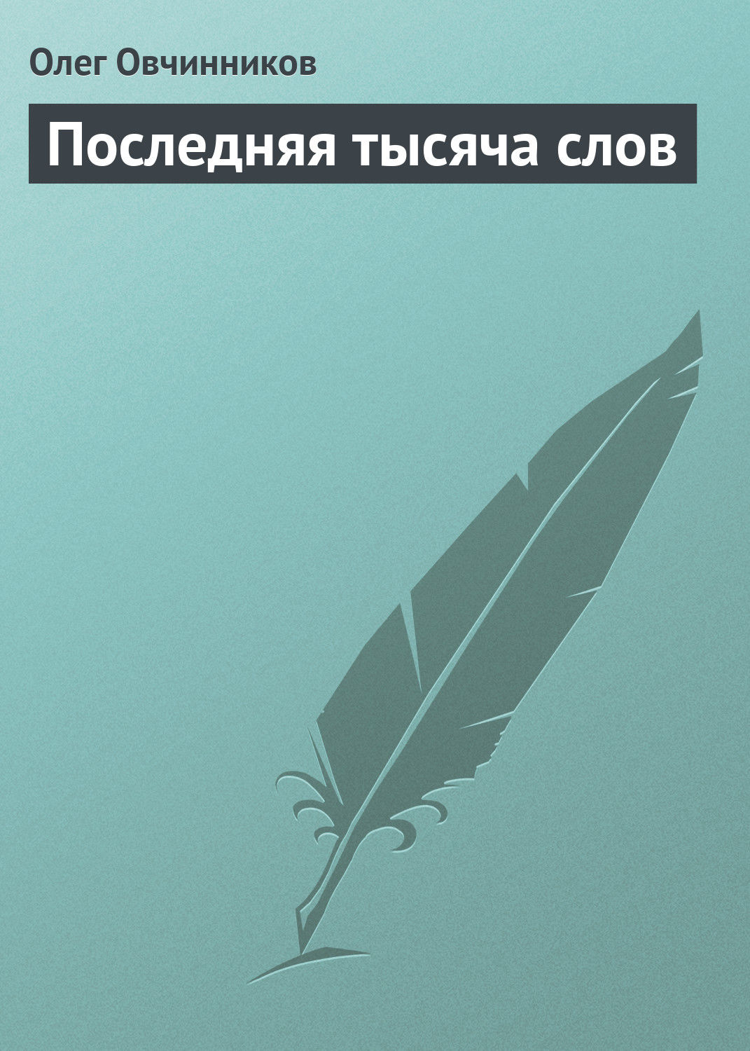 Обложка книги «Последняя тысяча слов»