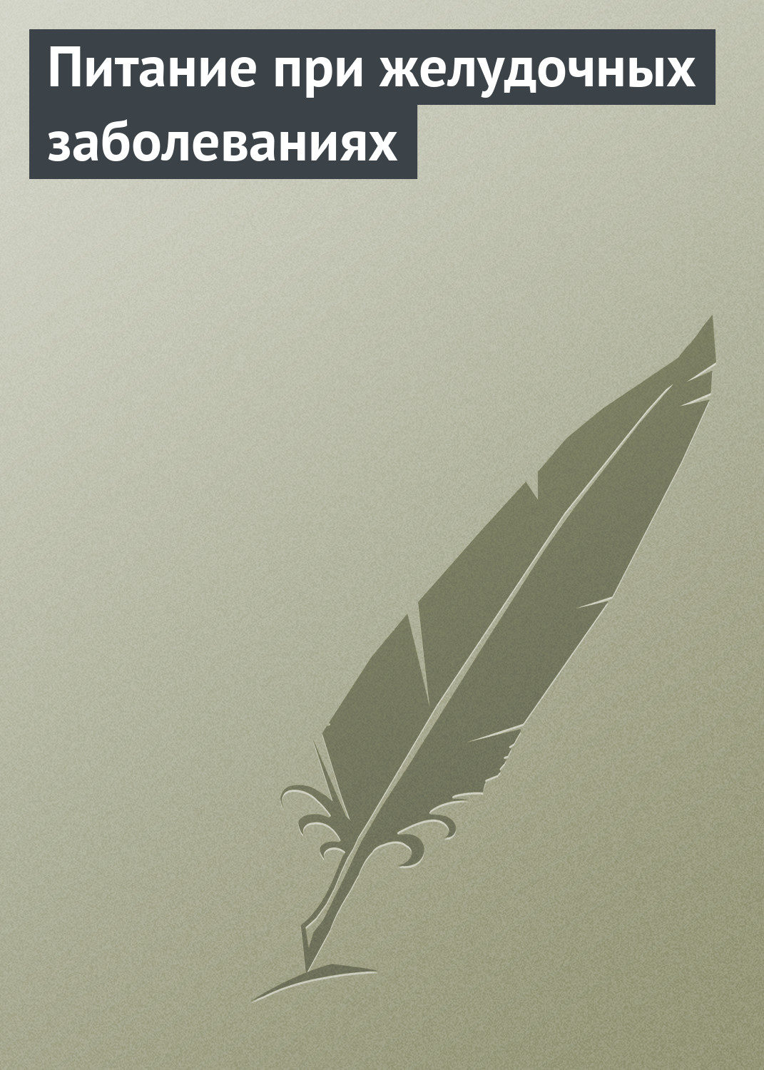 Обложка книги «Питание при желудочных заболеваниях»