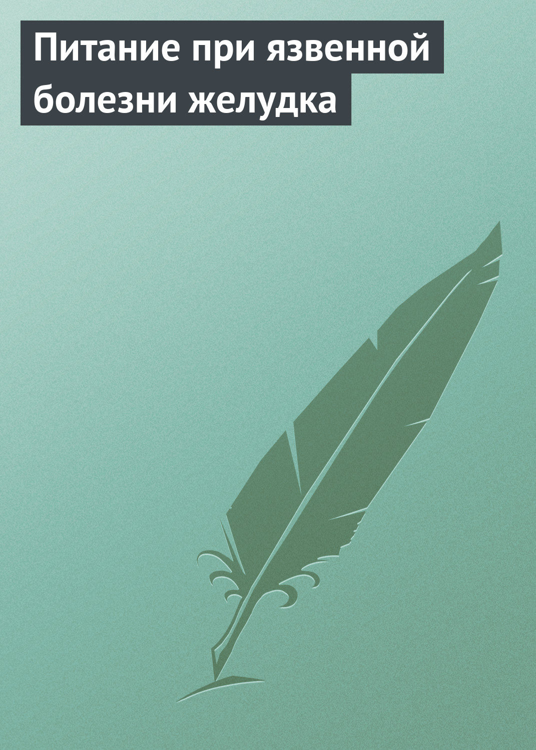 Обложка книги «Питание при язвенной болезни желудка»