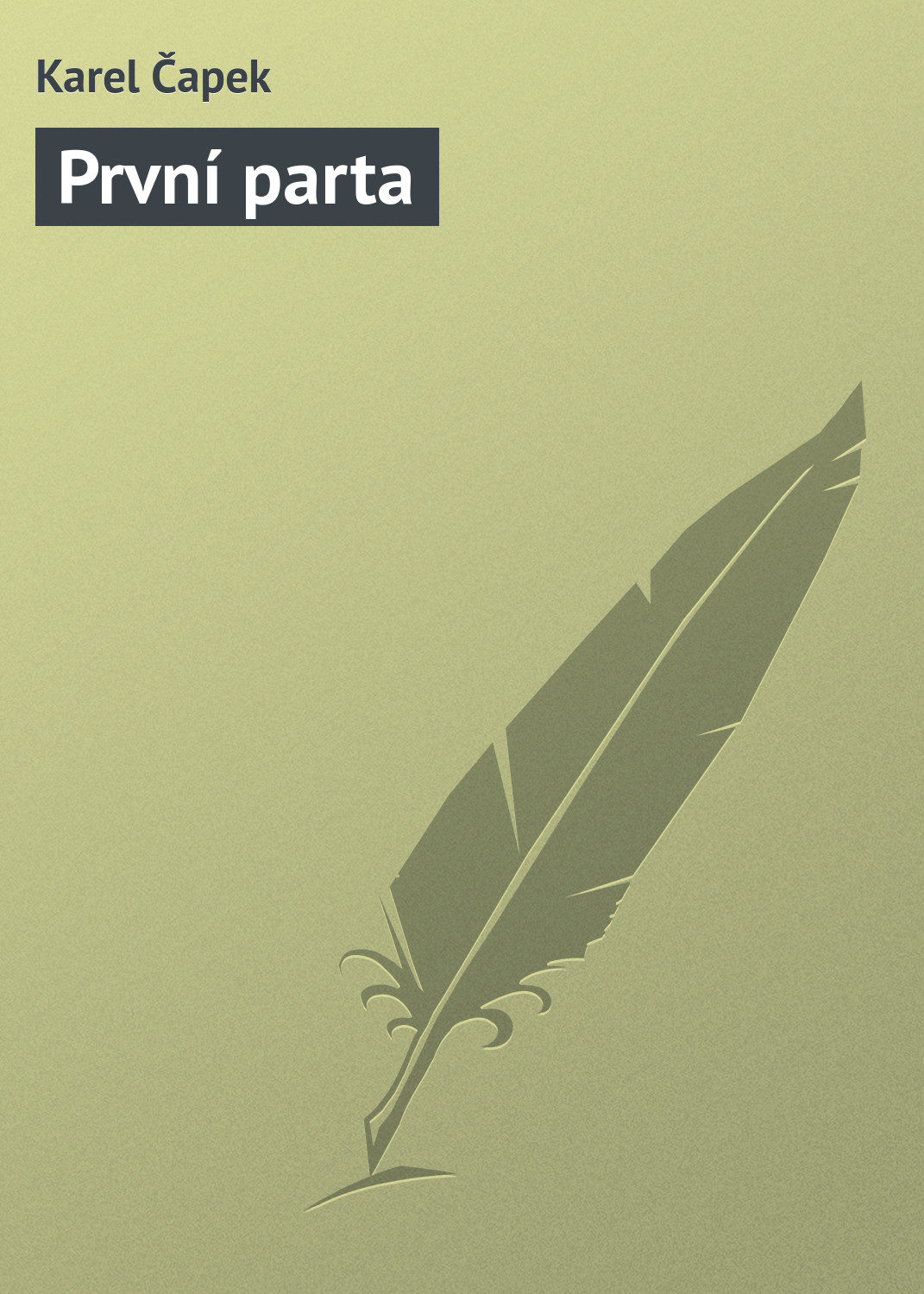 Обложка книги «První parta»