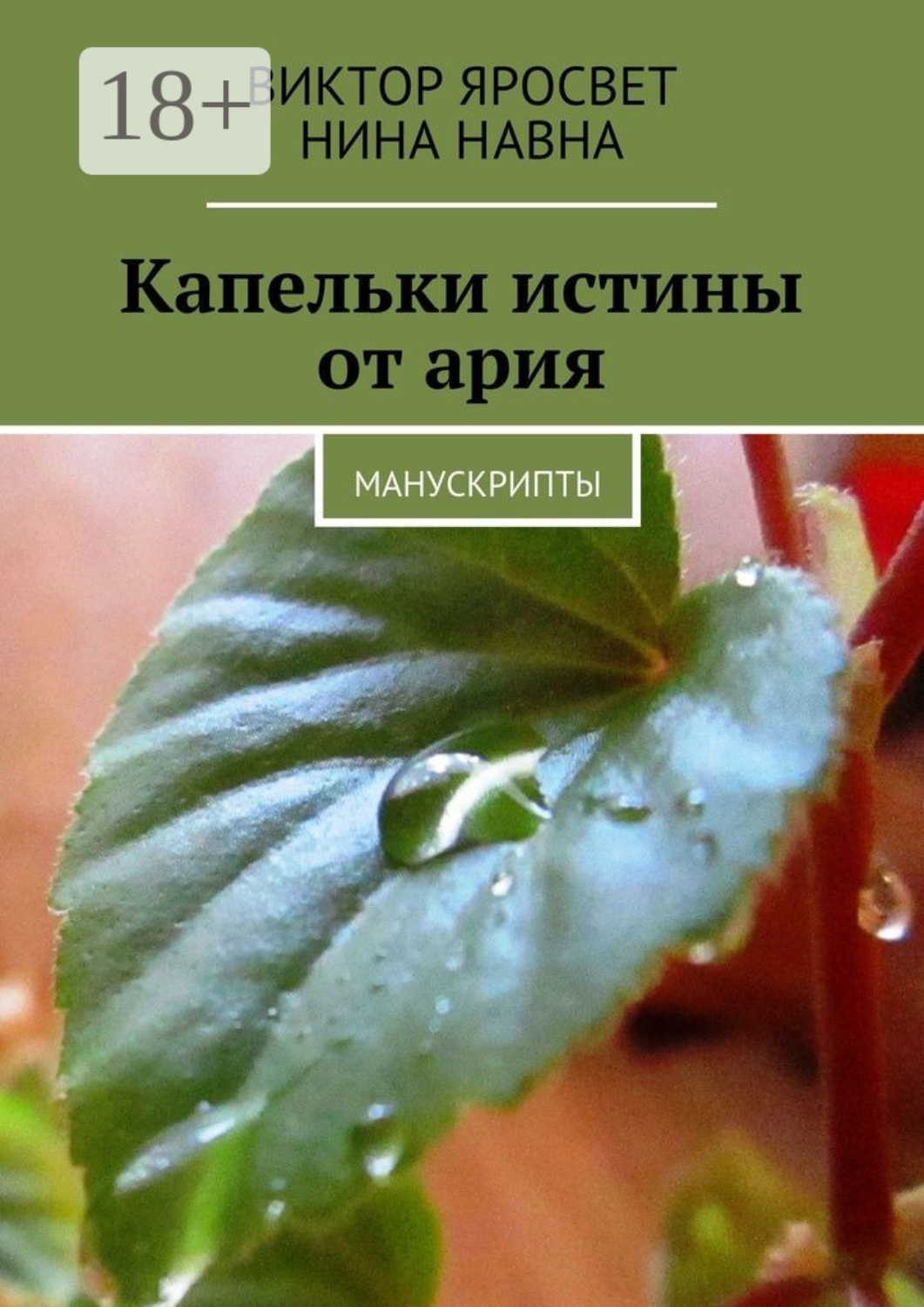 Обложка книги «Капельки истины от ария. Манускрипты»