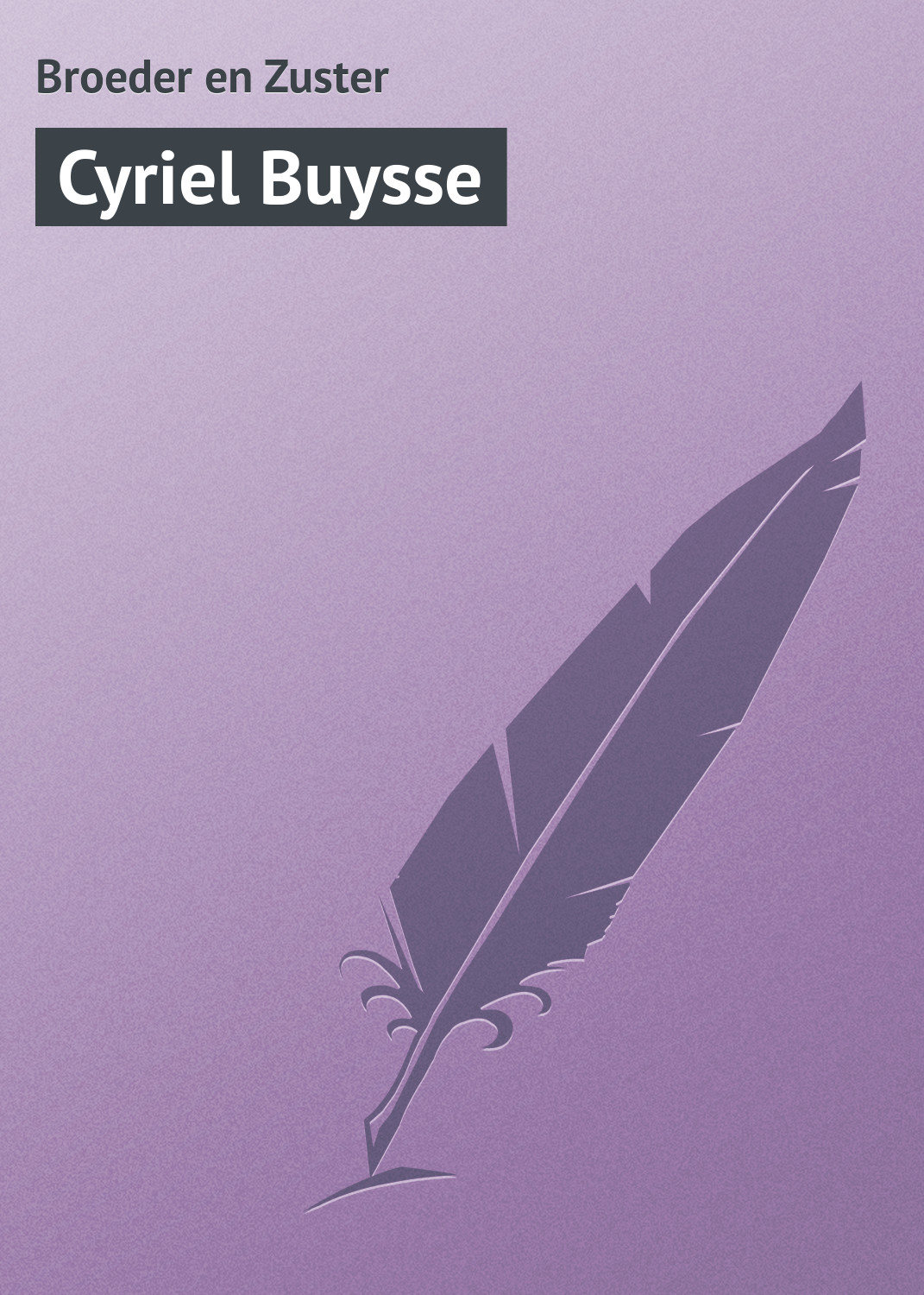 Обложка книги «Cyriel Buysse»