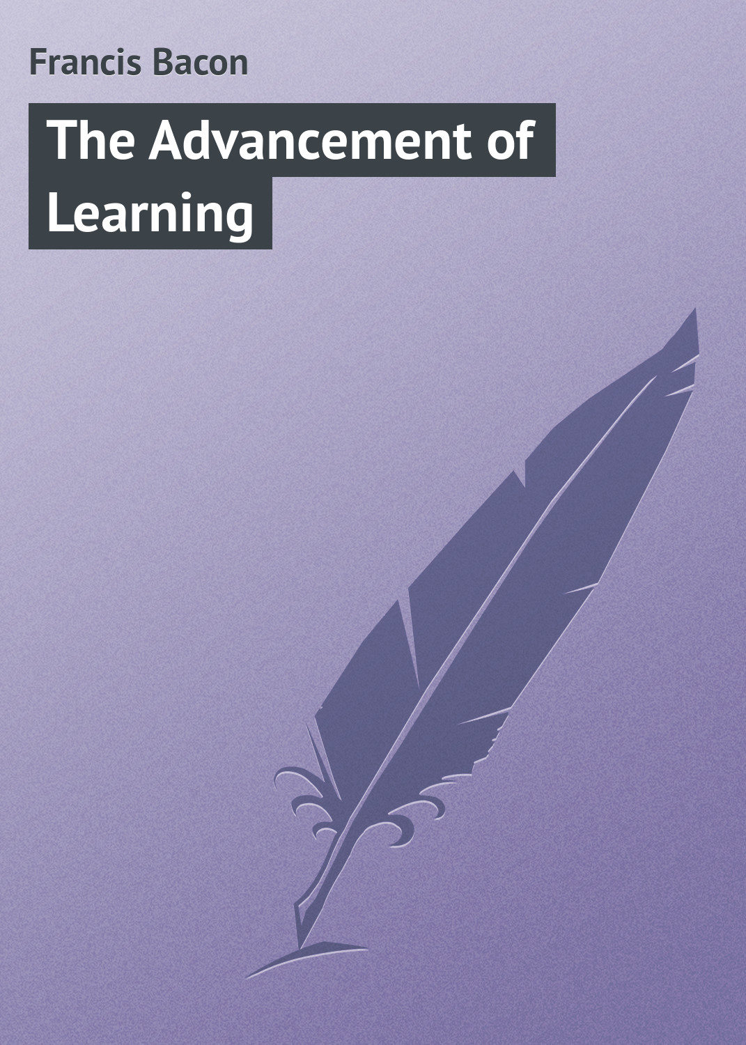 Обложка книги «The Advancement of Learning»