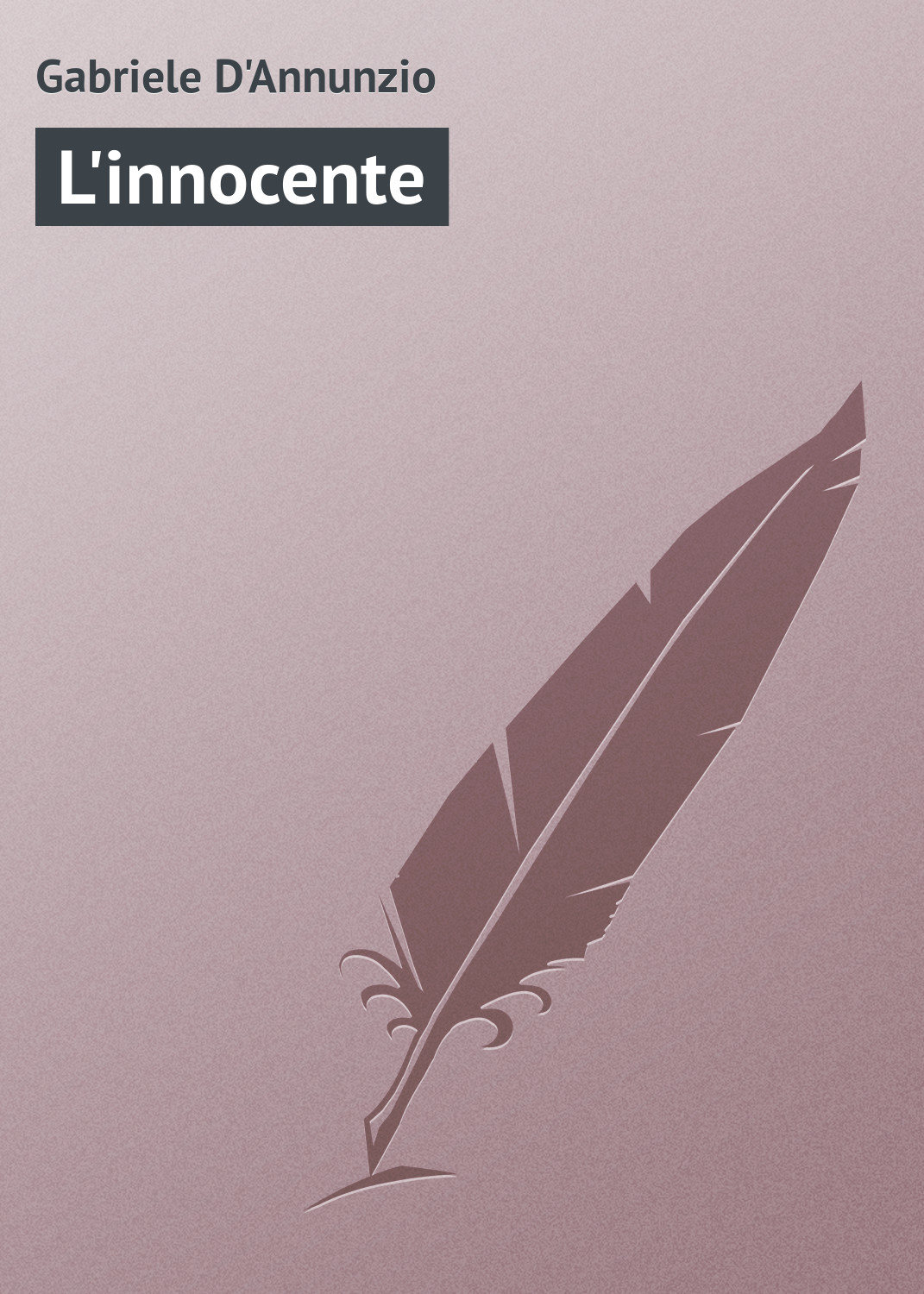 Обложка книги «L'innocente»