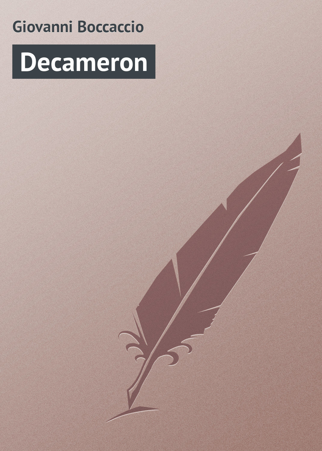Обложка книги «Decameron»