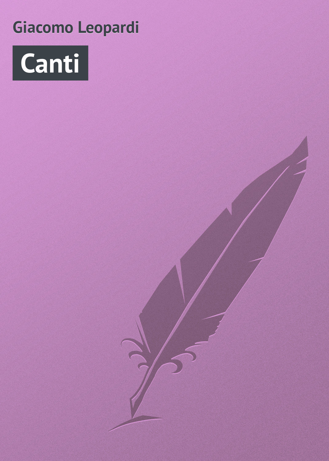Обложка книги «Canti»