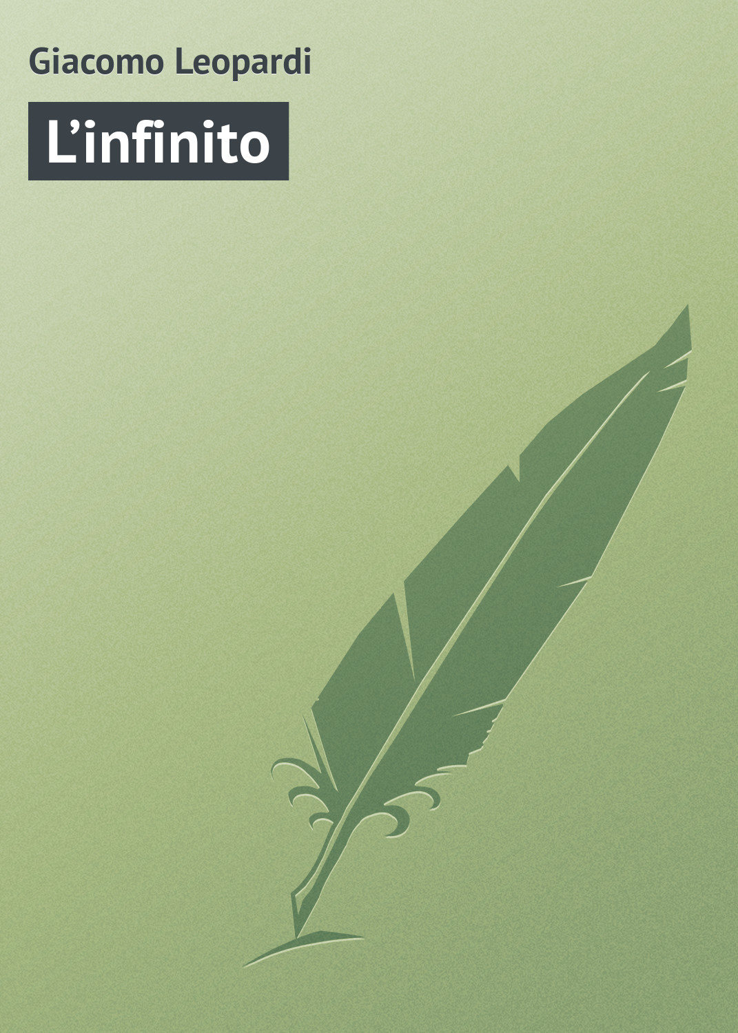 Обложка книги «L’infinito»