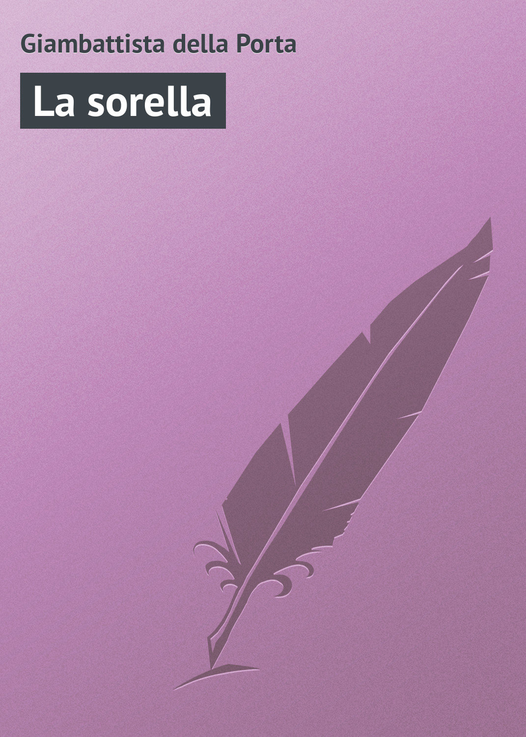 Обложка книги «La sorella»