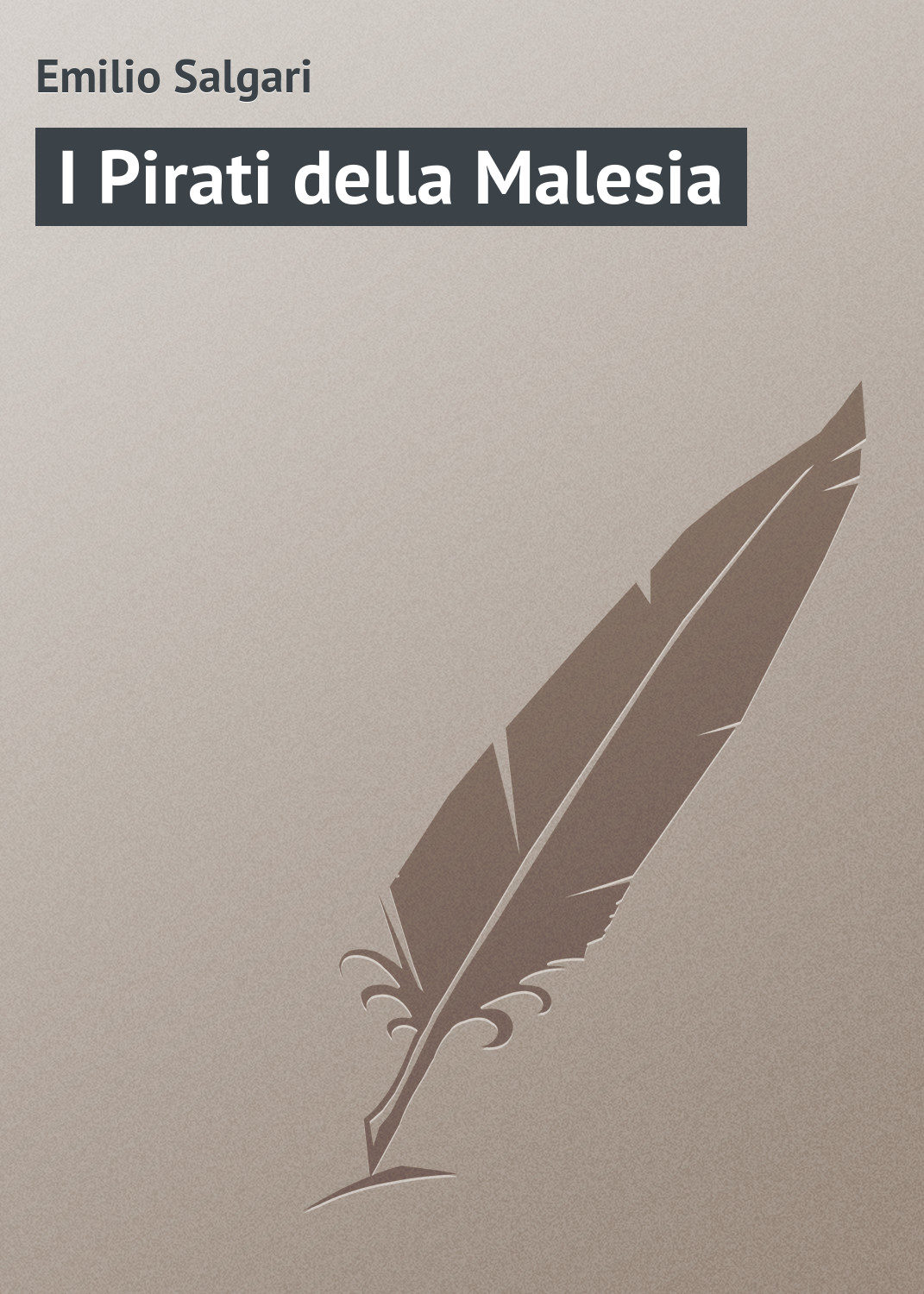Обложка книги «I Pirati della Malesia»