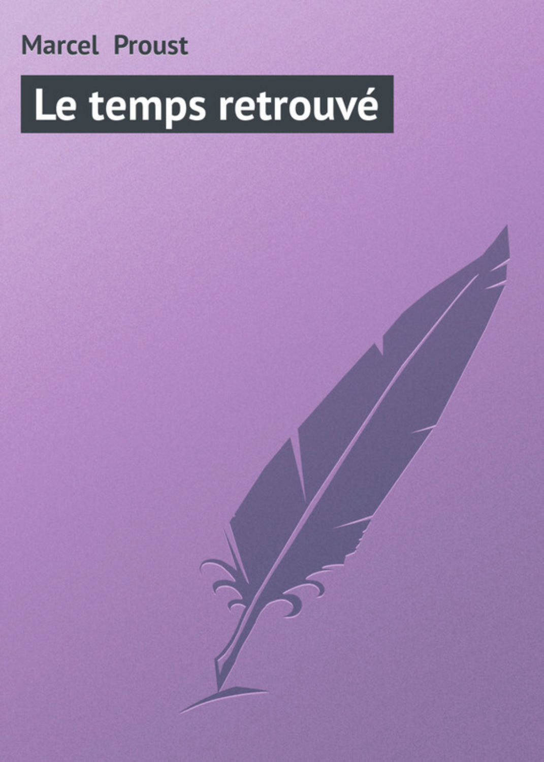 Обложка книги «Le temps retrouvé»