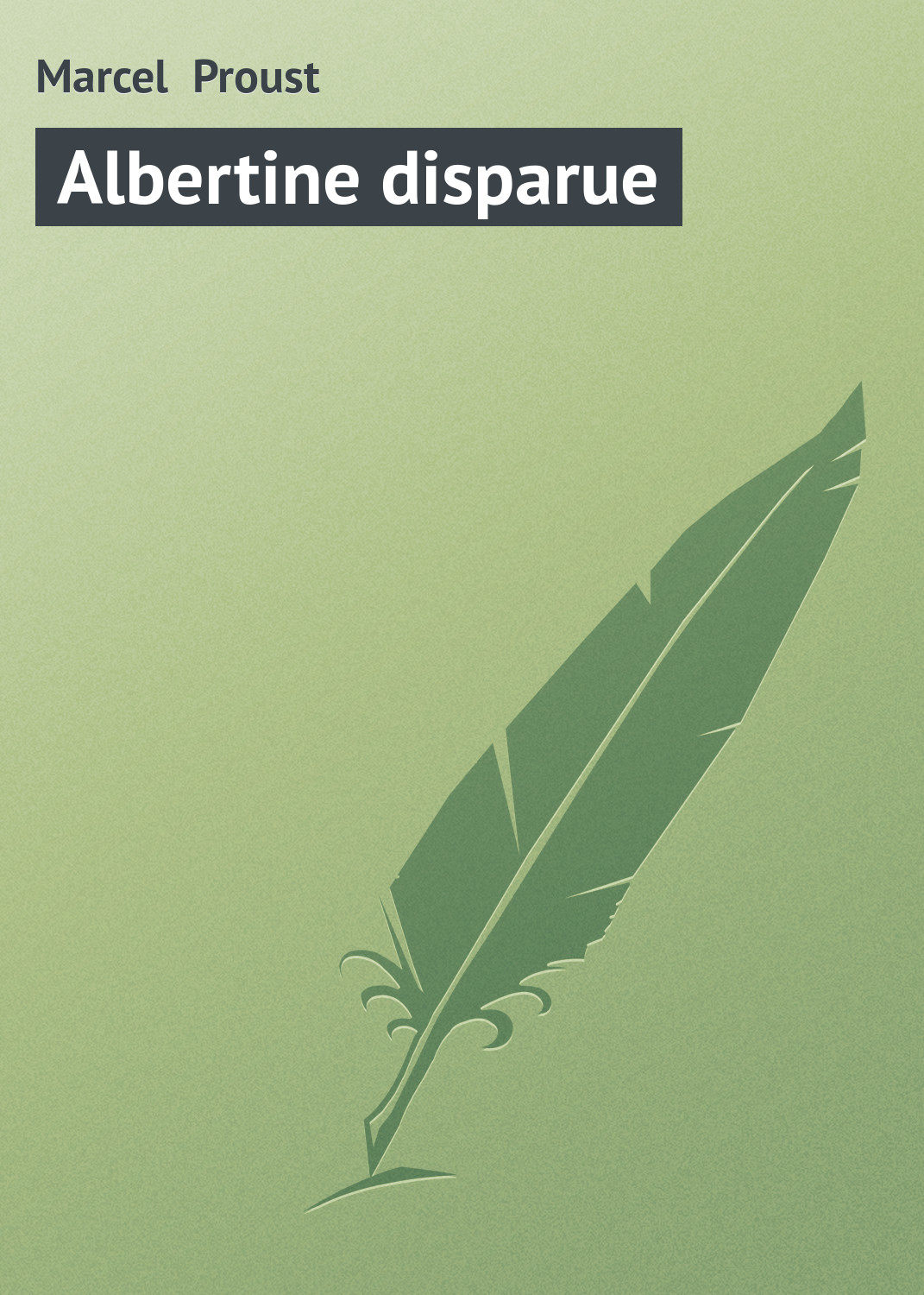 Обложка книги «Albertine disparue»