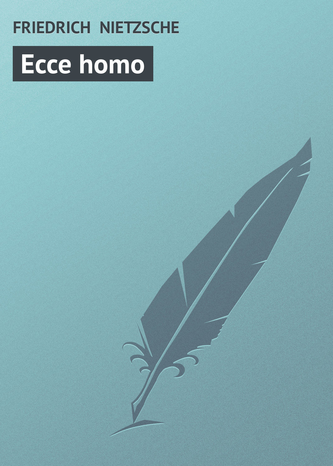 Обложка книги «Ecce homo»