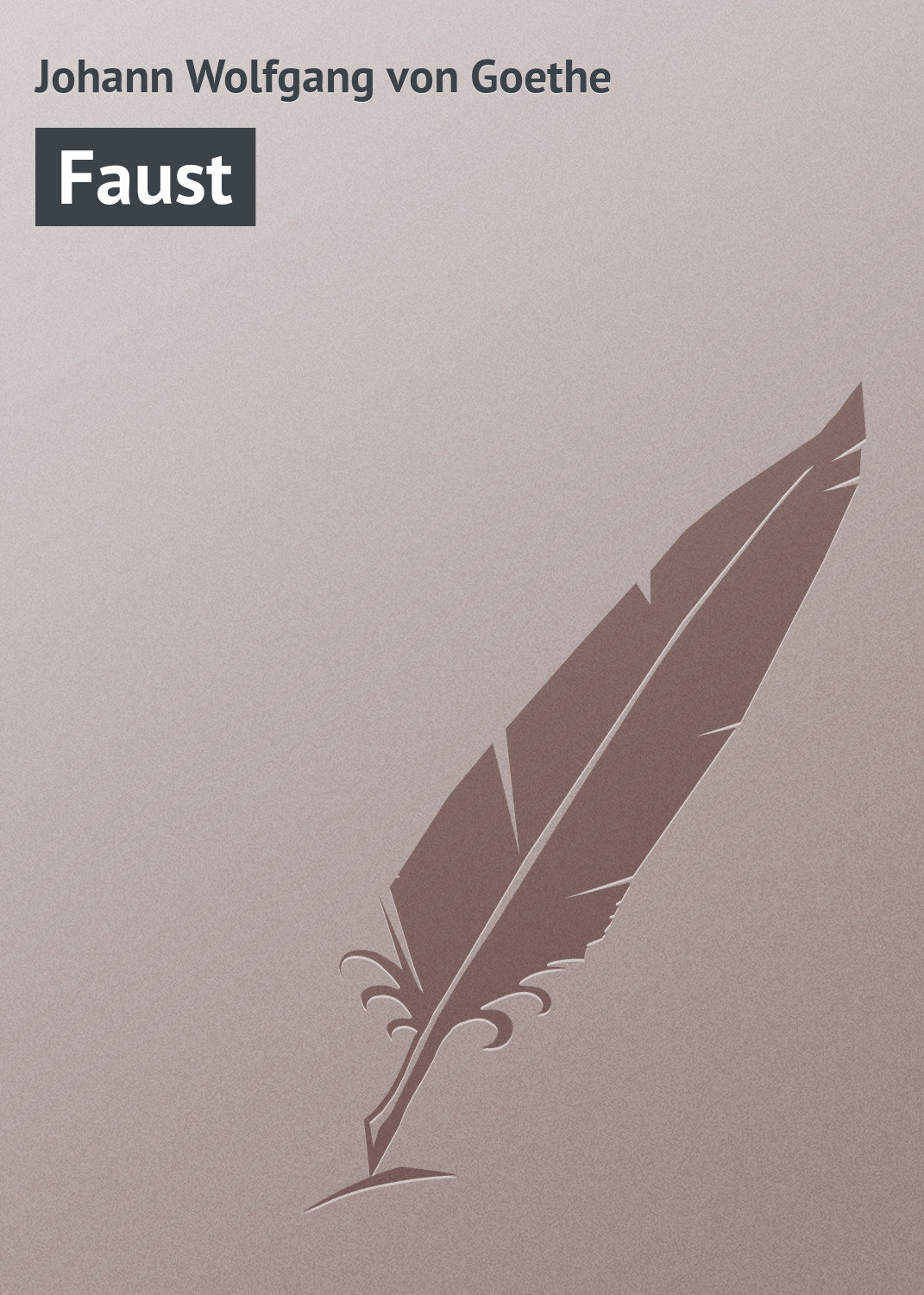 Обложка книги «Faust»