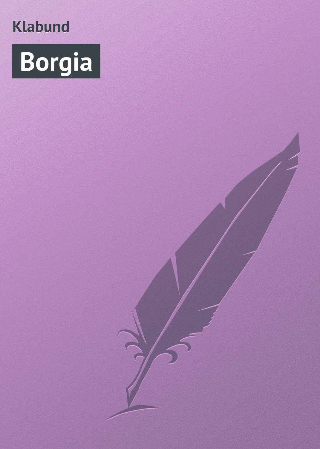 Обложка книги «Borgia»