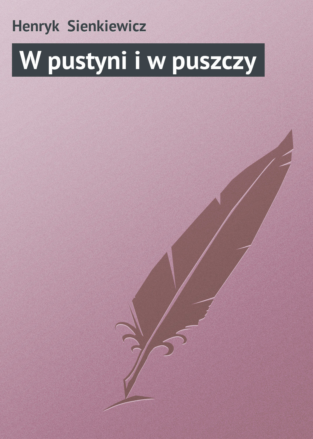 Обложка книги «W pustyni i w puszczy»