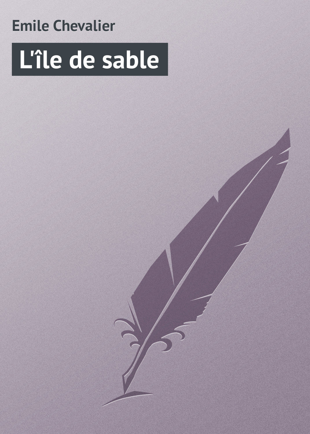 Обложка книги «L'île de sable»