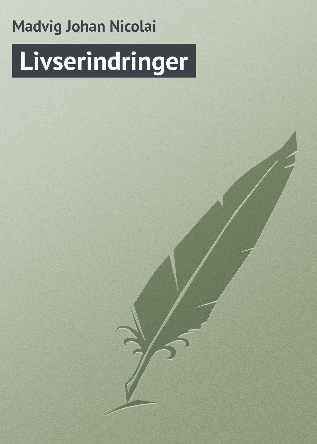 Обложка книги «Livserindringer»
