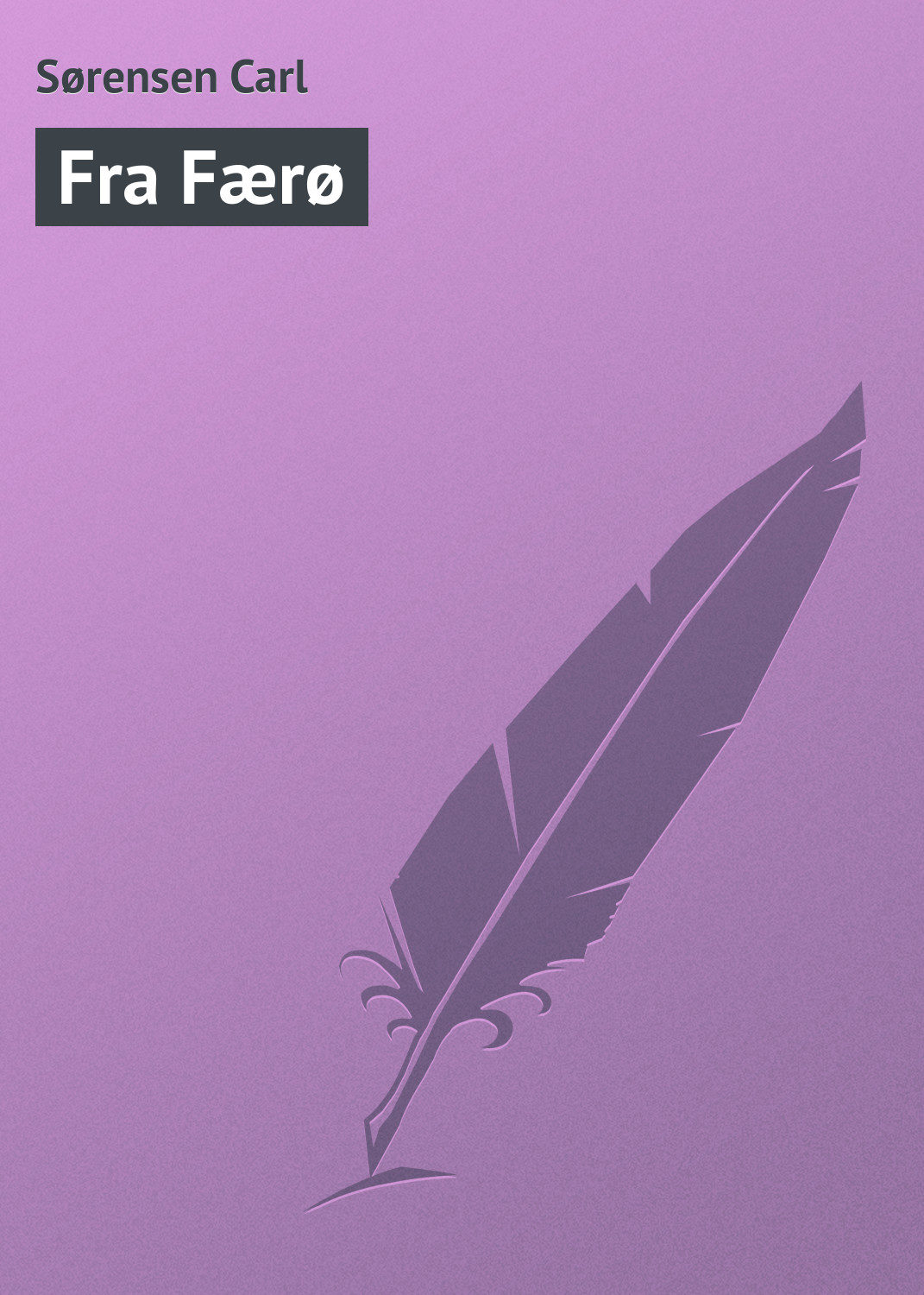 Обложка книги «Fra Færø»