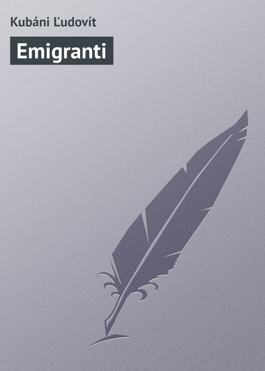 Обложка книги «Emigranti»